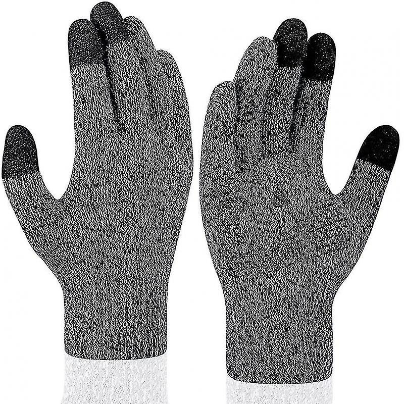 Winter Touch Screen Gloves Warm Knitted Gloves Thermal Wool Lined Running Gloves