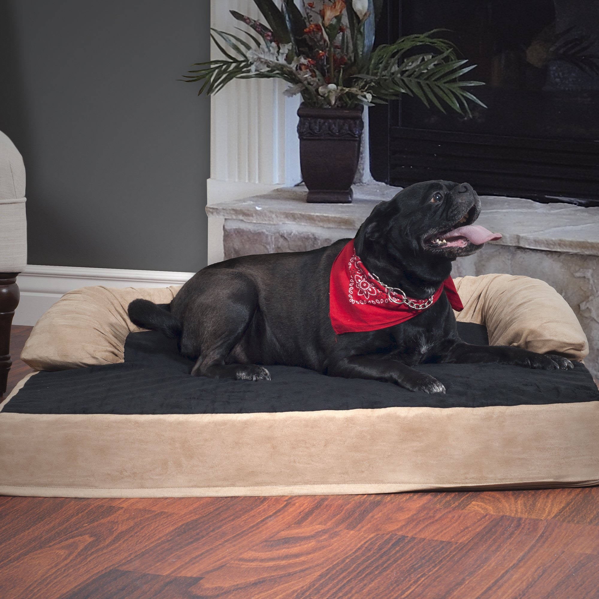 Petmaker Orthopedic Memory Foam Pet Dog Bed， X-Large， Brown