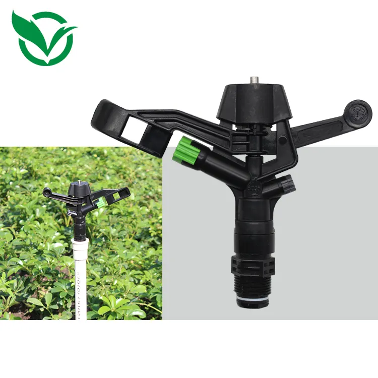 Drop Shipping Factory Supply 360 Gear Drive Rotary Lawn Agriculture Farm  Water Irrigation Impact Sprinkler with Spike Garden