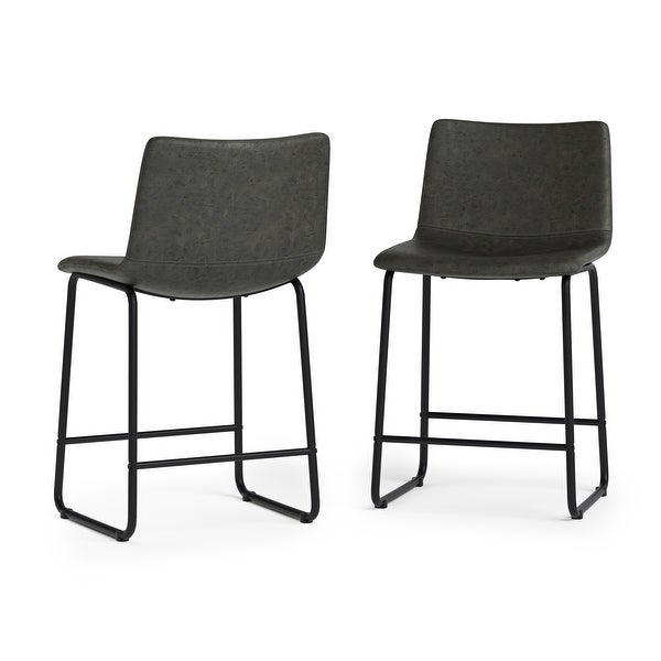 WYNDENHALL Adrienne Mid Century Modern Stool (Set of 2)