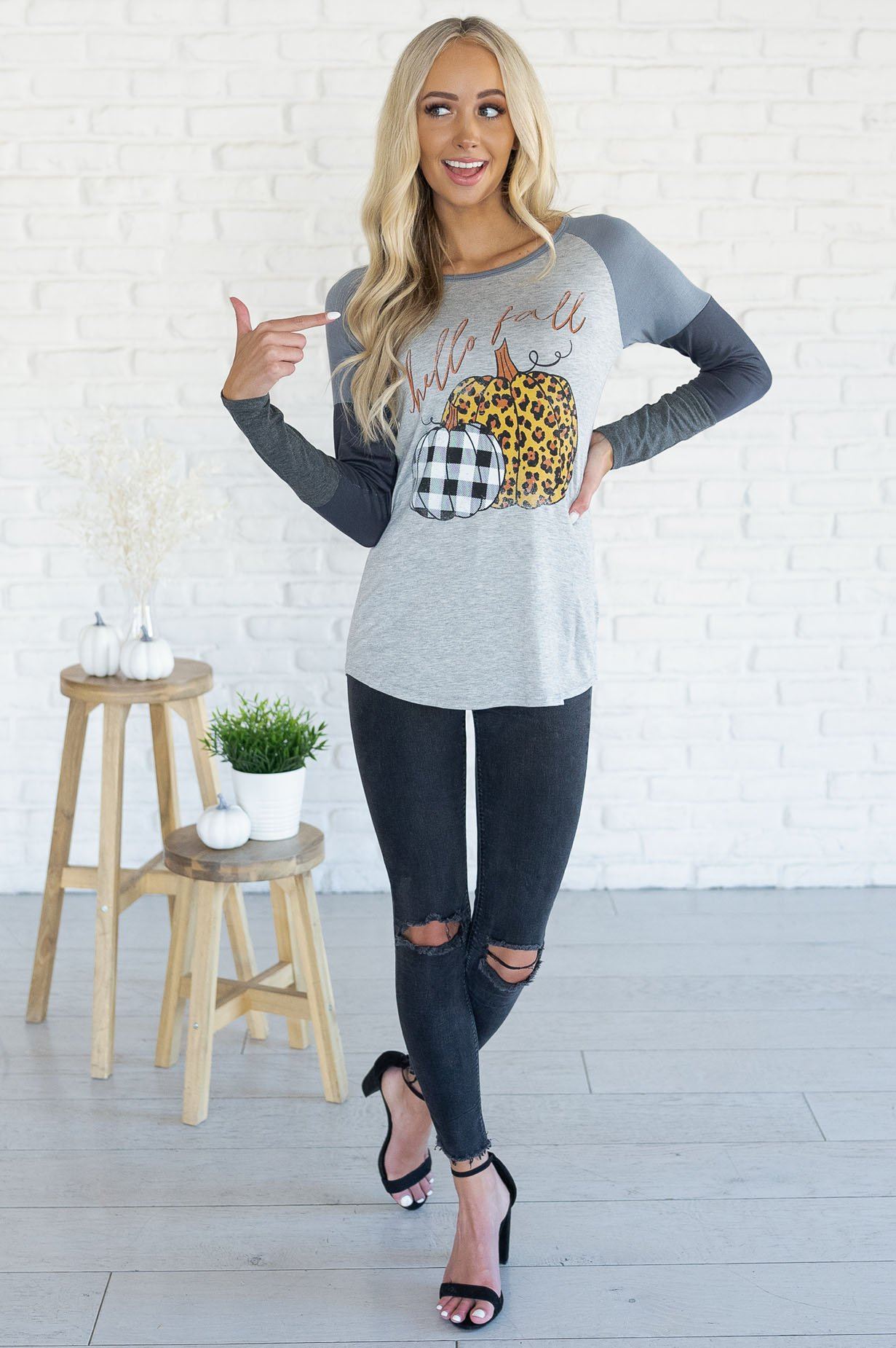 Hello Fall Modest Tee