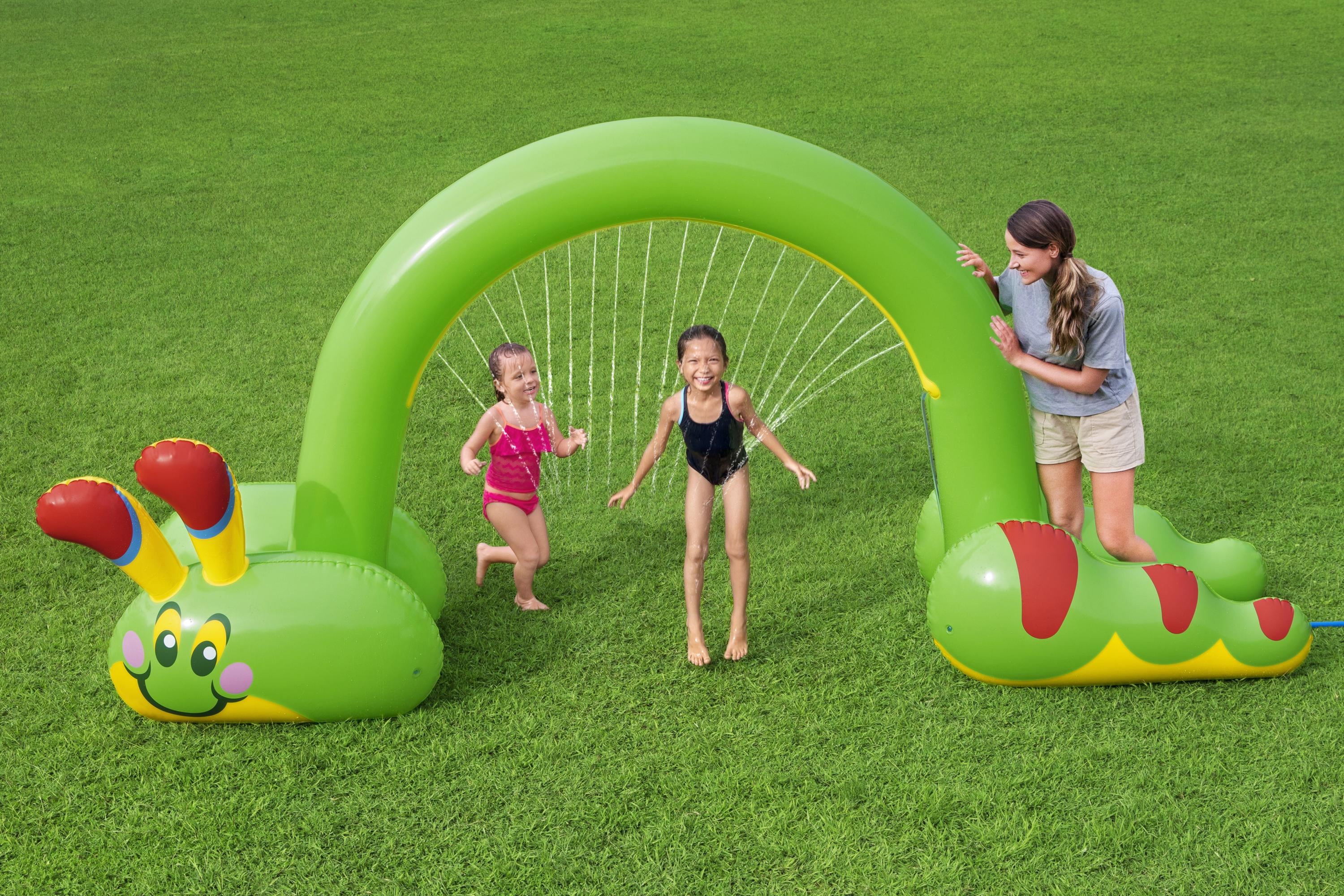 H2OGO! Jumbo Green Caterpillar Inflatable Kids Sprinkler Arch Over 6' Tall