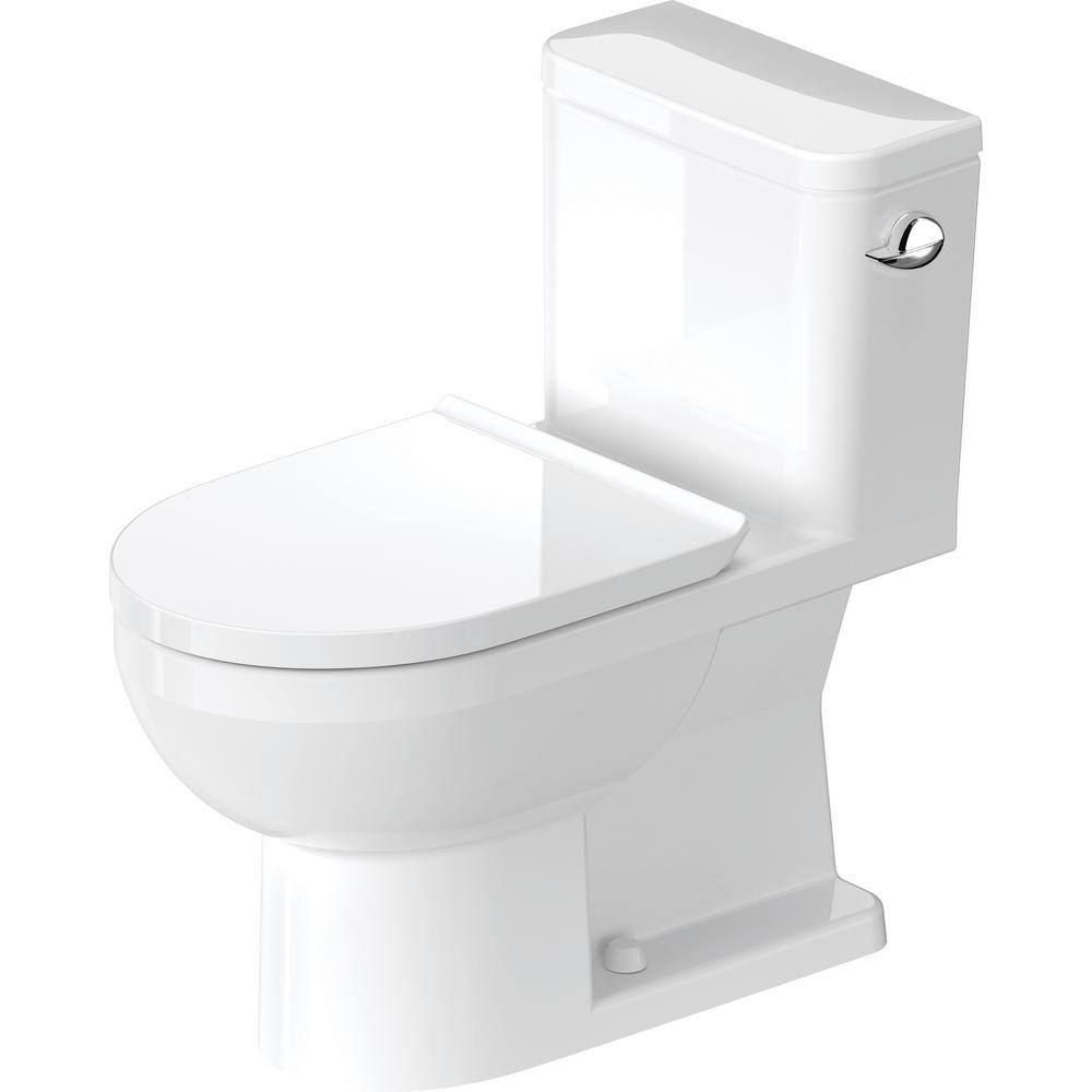 Duravit No.1 1-piece 1.28 GPF Single Flush Elongated Toilet in White Seat Included D4060100