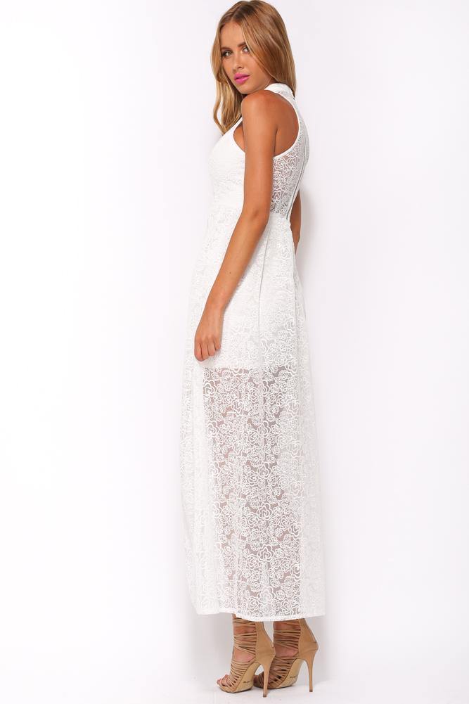 Hearing Bells Maxi Dress White