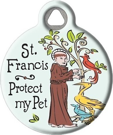 Dog Tag Art St. Francis Protection Personalized Dog and Cat ID Tag