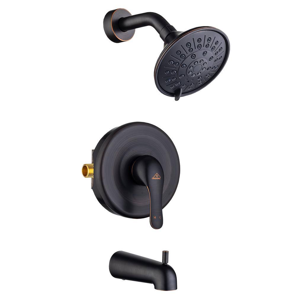 CASAINC Single-Handle Tub and Shower Faucet in Oil-Rubbed Bronze (Valve Included) HM-B202-SQ-ORB