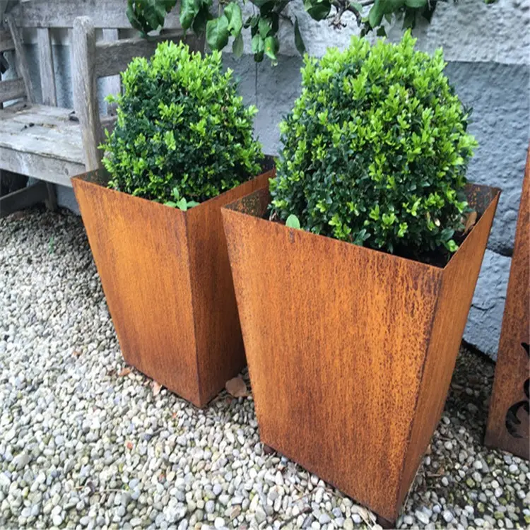 Garden Supplies Outdoor Metal Raised Garden Bed Pots Planters