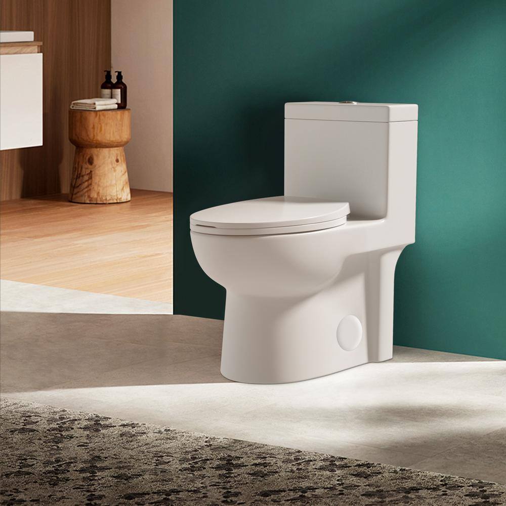 INSTER 1-piece 1.11.6 GPF Dual Flush Compact Elongated Toilet in White Include Seat HDDZYNTL0004