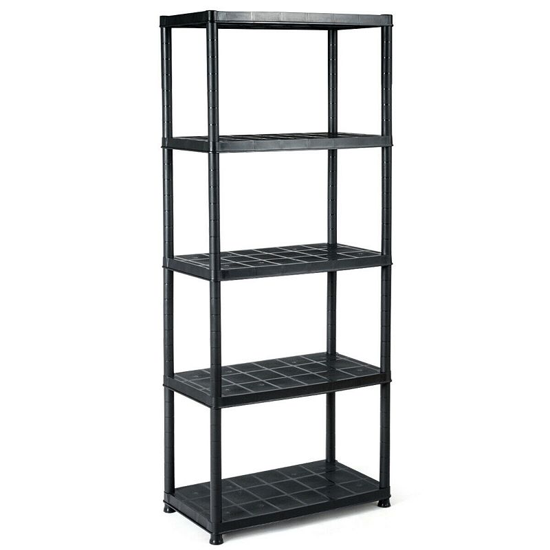 5-tier Storage Shelving Freestanding Heavy Duty Rack In Small Space Or Room Corner