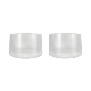 Everbilt 1-14 in. Clear Rubber Like Plastic Leg Caps for Table Chair and Furniture Leg Floor Protection (2-Pack) 4480895EV