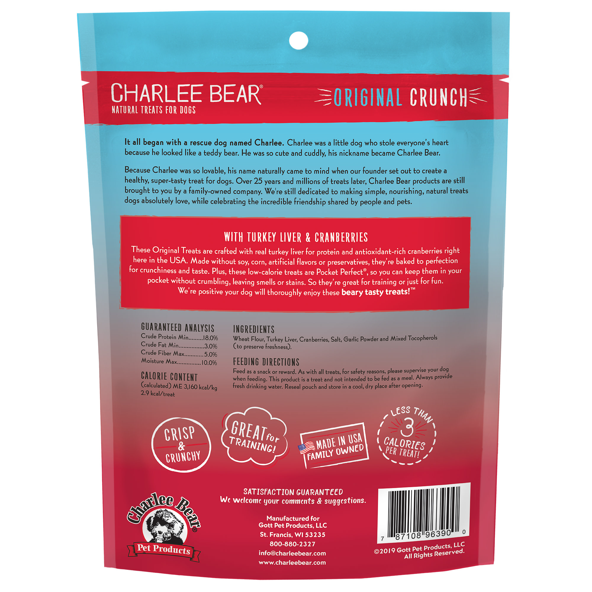 Charlee Bear Dog Treats with Turkey Liver  Cranberries