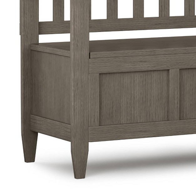 Riverside Solid Wood Entryway Storage Bench Wyndenhall