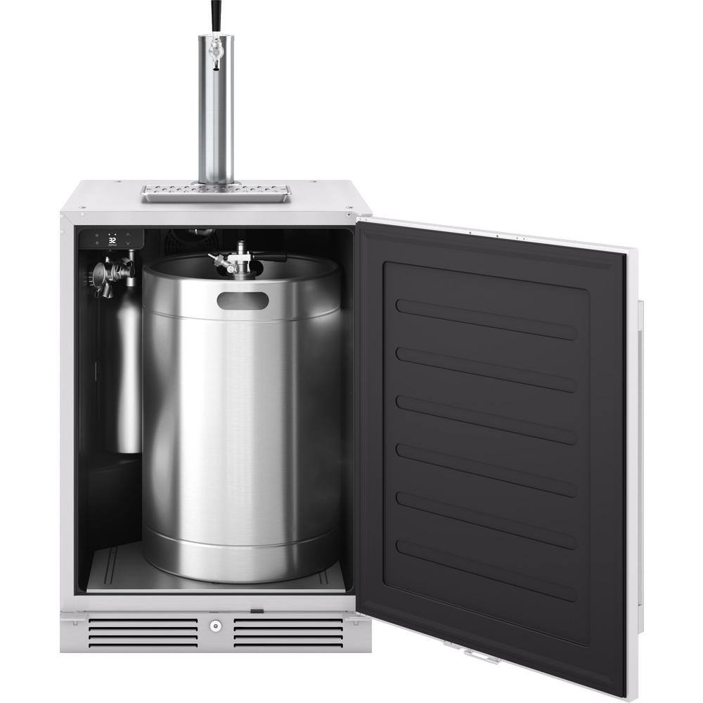 Zephyr Presrv 5.6 cu. ft. Convertible Outdoor Beer Kegerator in Stainless Steel with 107-Can Beverage Storage PRKB24C01AS-OD