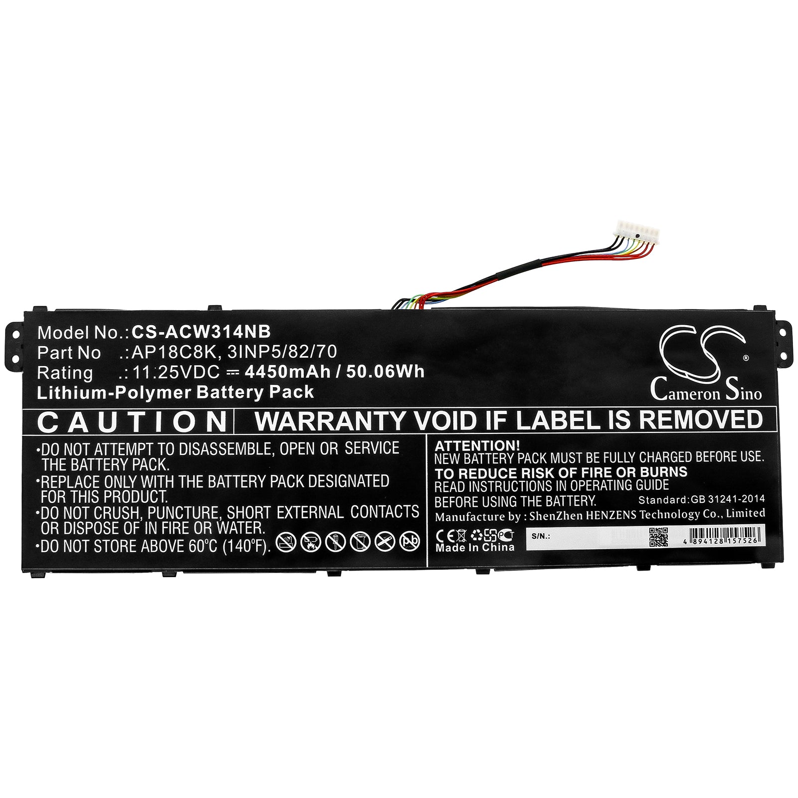 Acer Aspire 5 A5145258U3 Chromebook 314 C933 Chr Replacement Battery BatteryClerkcom Laptop and Notebook