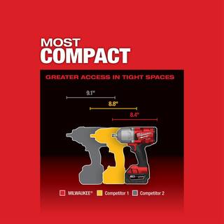 MW M18 FUEL 18V Lithium-Ion Brushless Cordless 12 in. Impact Wrench with Friction Ring (2-Tool) 2767-20-2767-20