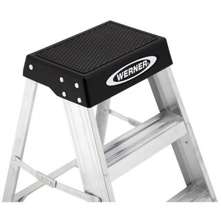 Werner 2 ft. Aluminum Step Ladder (8 ft. Reach Height) with 300 lbs. Load Capacity Type IA Duty Rating 150B