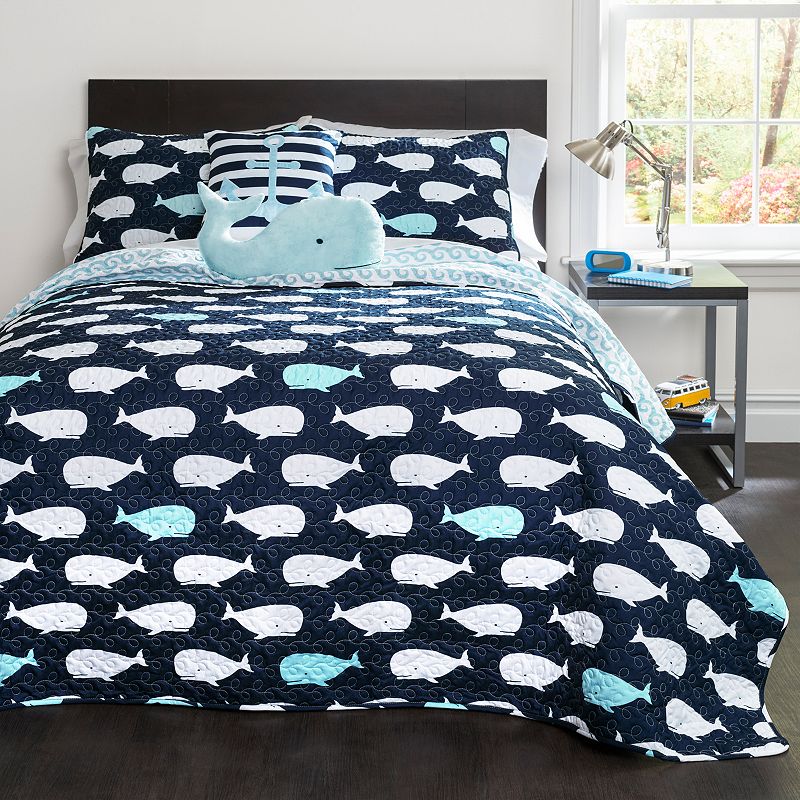 Lush Decor Whale Quilt Set