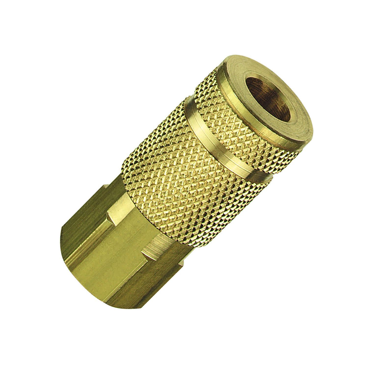 Tru-Flate Brass Air Coupler 1/4 in. Female 1 pc