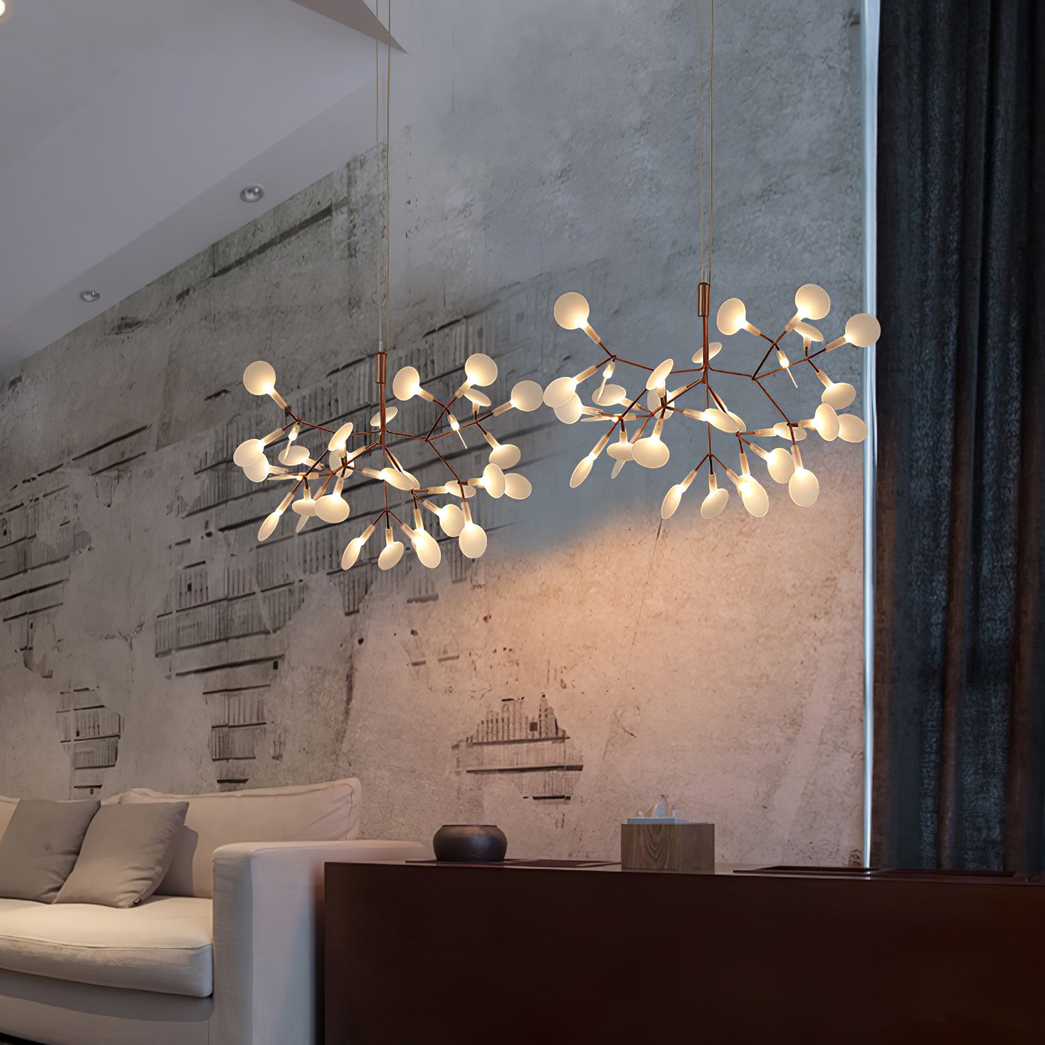 Rose Gold Firefly LED Chandelier