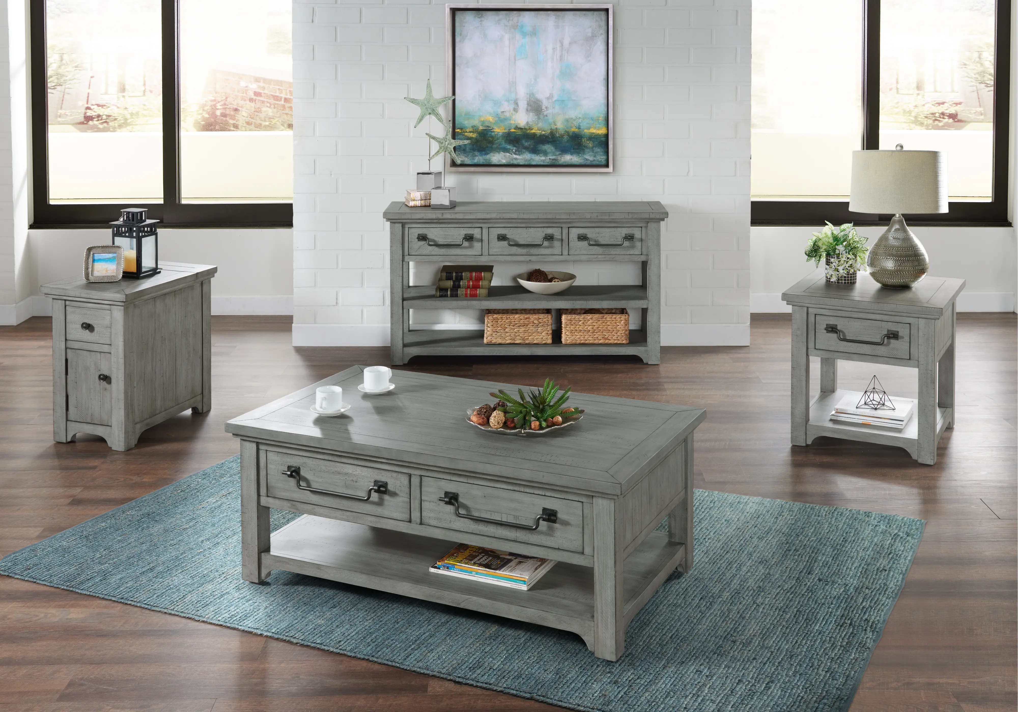 Beach House Gray Coffee Table