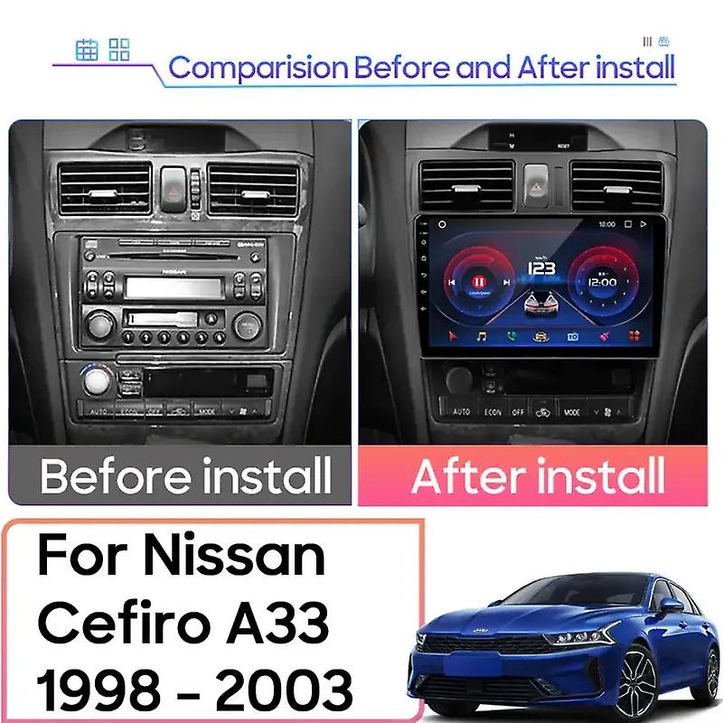 Carplay RDS 2din Car Radio Multimedia Video Player For Nissan Cefiro A33 1998 - 2003 Navigation GPS