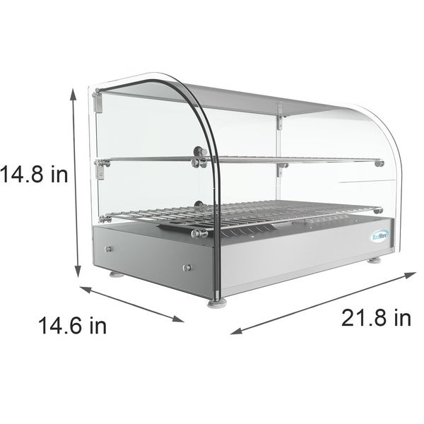 22-Inch Commercial Countertop Food Warmer Display Case Merchandiser 1.5 cu.ft.