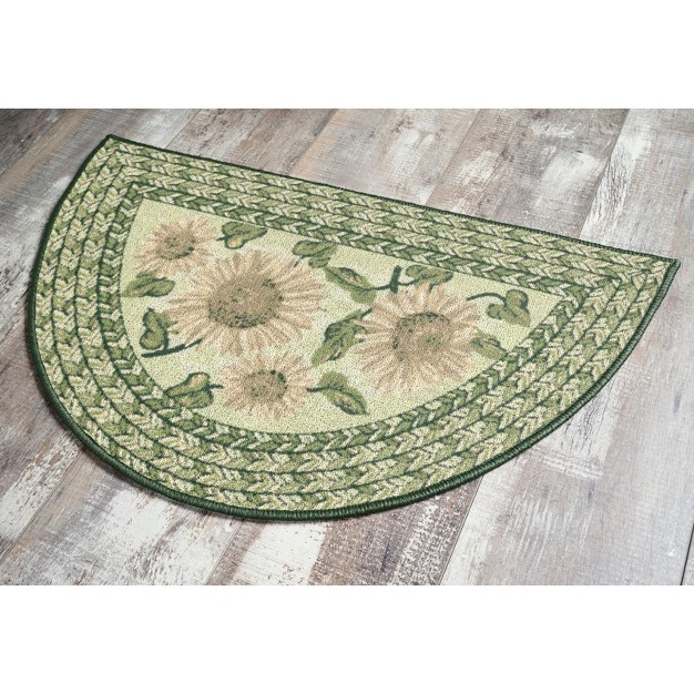 Brumlow Mills Sunflower Printed Braid Area Rug