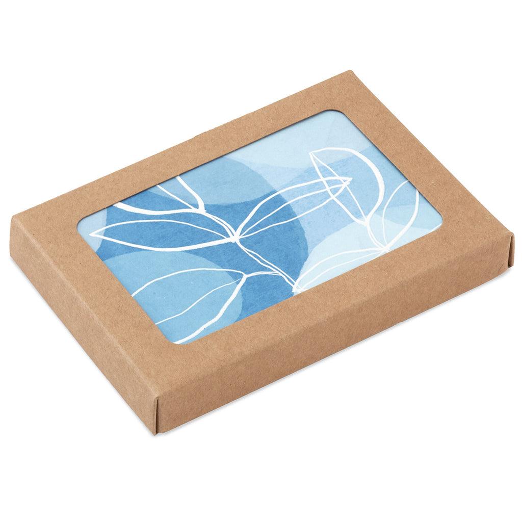 Hallmark  Leaf Outlines on Blue Blank Note Cards, Box of 10