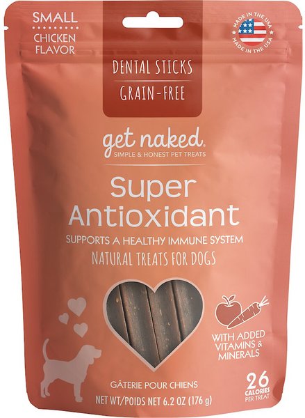 Get Naked Super Antioxidant Grain-Free Dental Stick Dog Treats