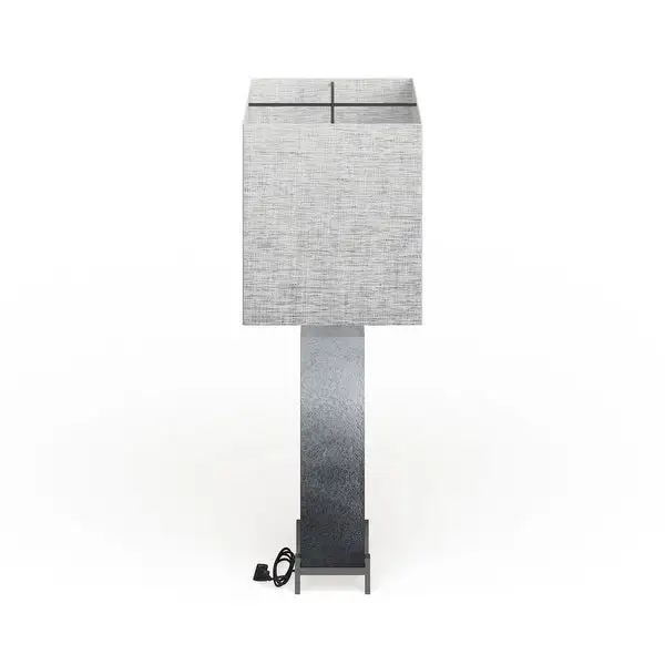 Grey Polystone Modern Table Lamp 26 x 15 x 9 - 15 x 25