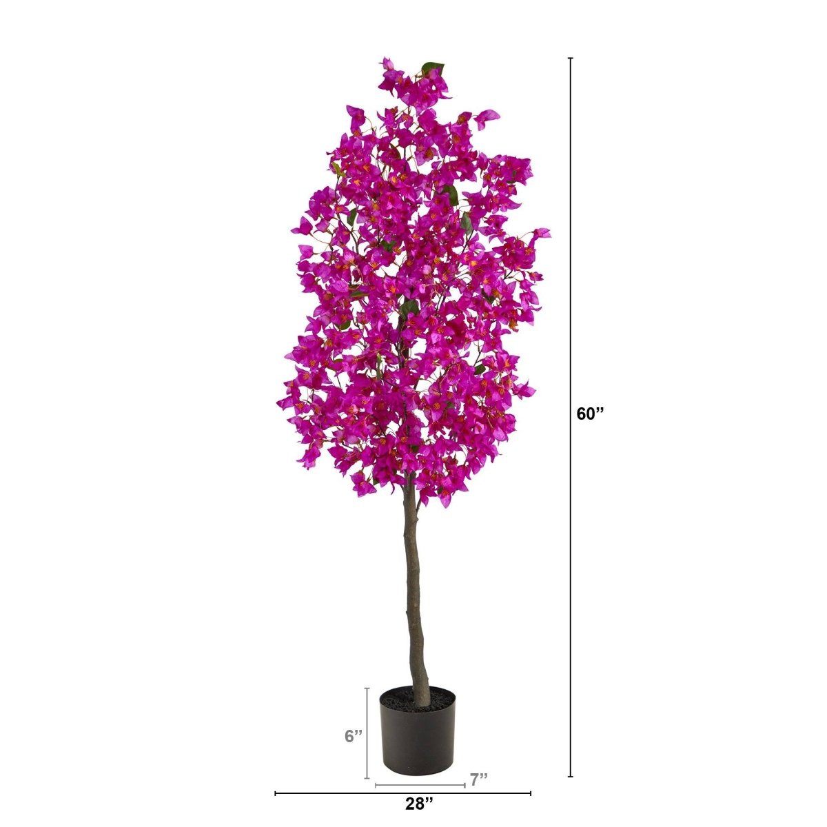 5’ Bougainvillea Artificial Tree | Vibrant & Lifelike Floral Décor