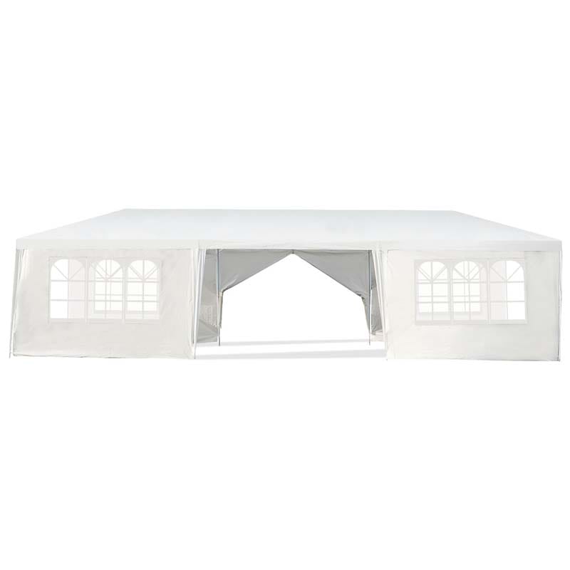 10 x 30 FT Outdoor Gazebo Canopy Tent Party Wedding Event Tent with 6 Removable Sidewalls & 2 Doorways