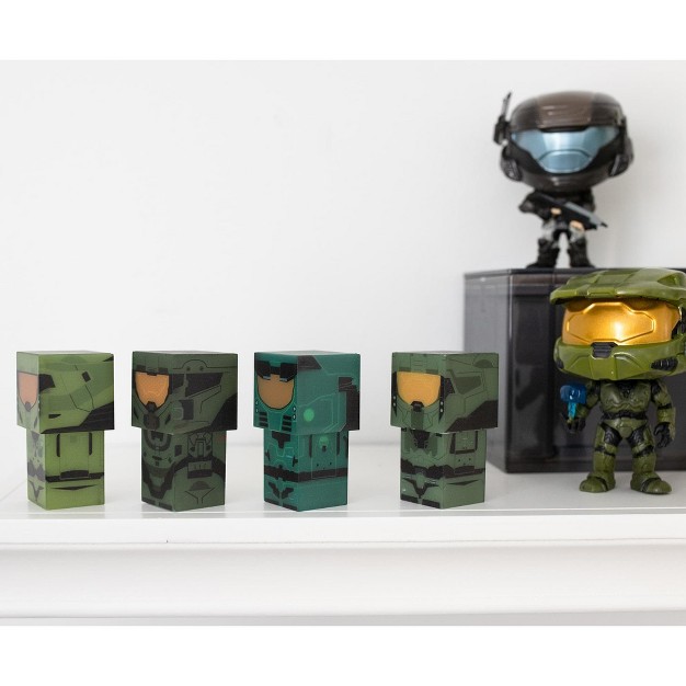 Ukonic Halo Green Master Chief Evolved Mini Figural Mood Lights Set Of 4