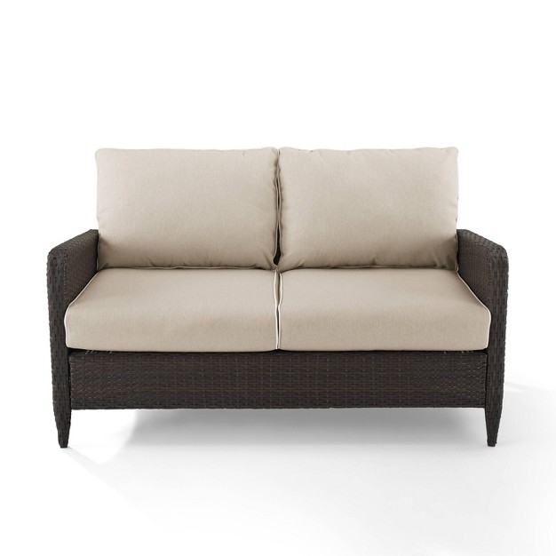 Crosley Kiawah Wicker Outdoor Patio Loveseat