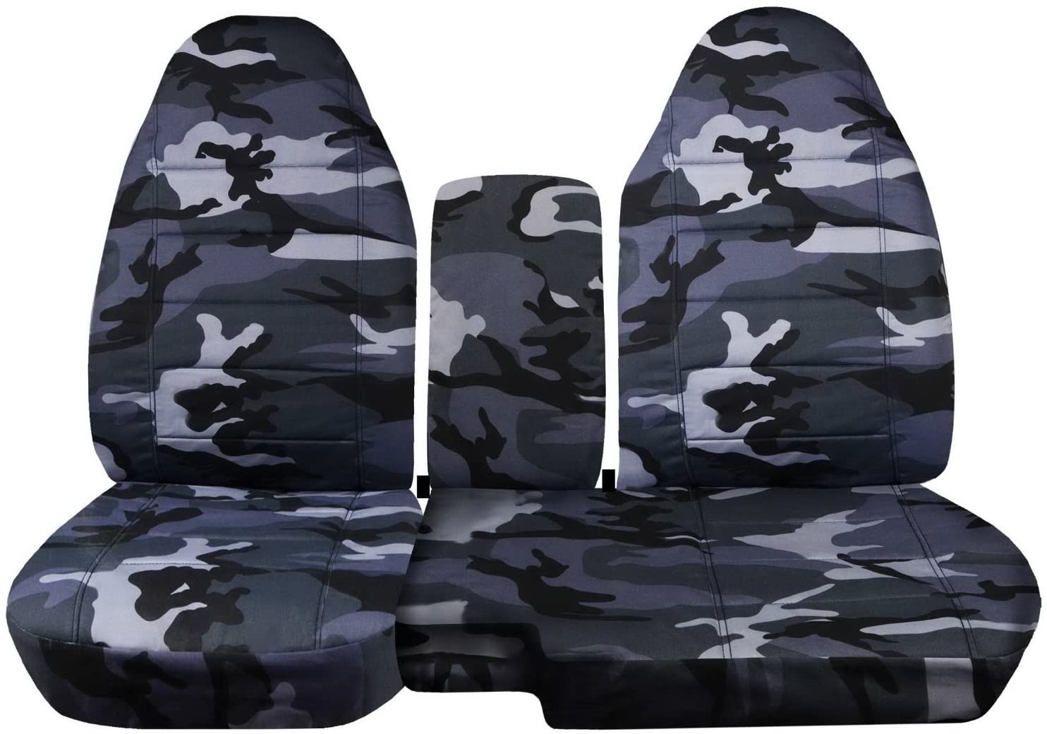 T36-Designcovers Compatible with 1998-2003 Ford Ranger/Mazda B-Series Camouflage Truck Seat Covers (60/40 Split Bench)w Center Console:Without Cup Holders:Gray Camo