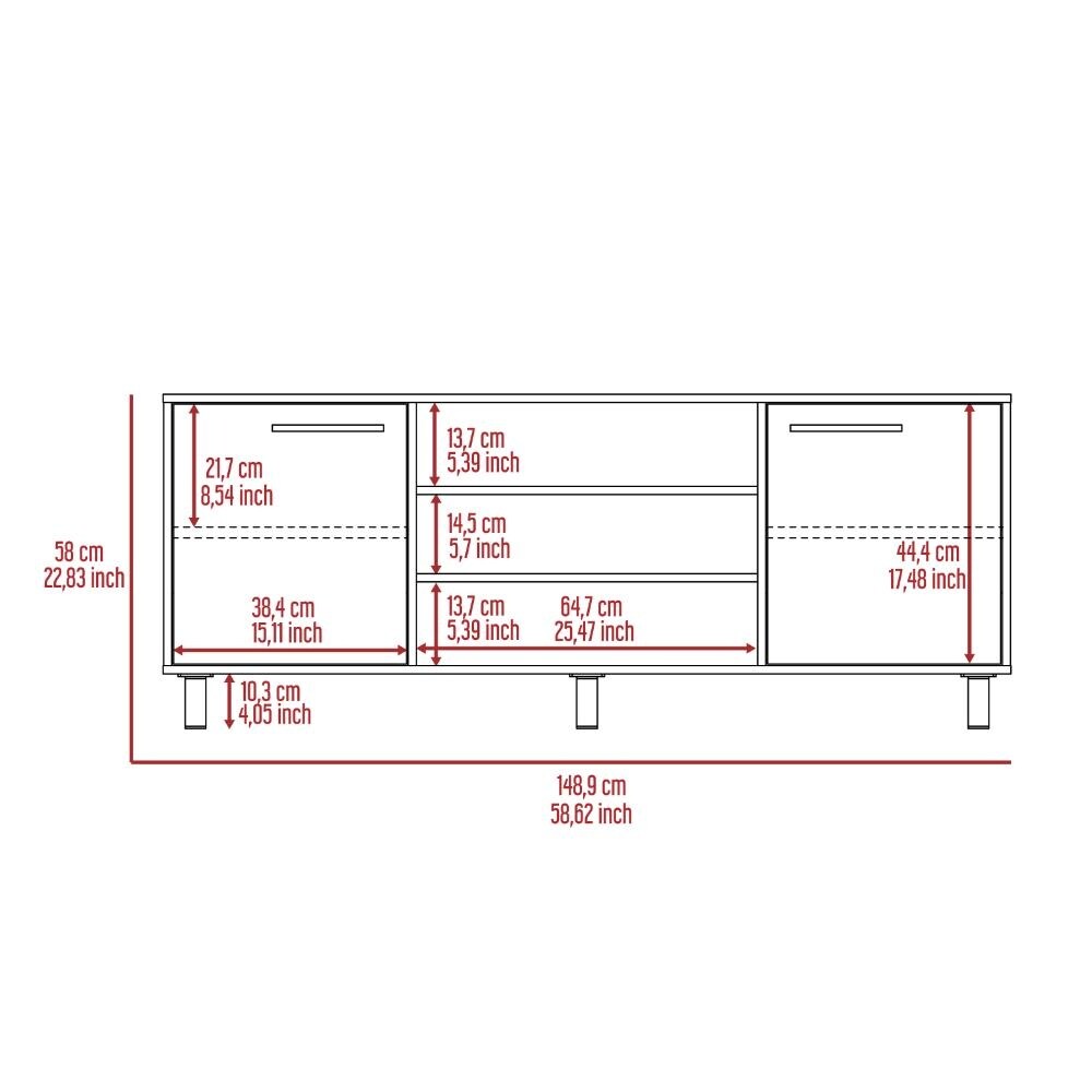 TUHOME Kaia TV Stand for TVs up to 65\