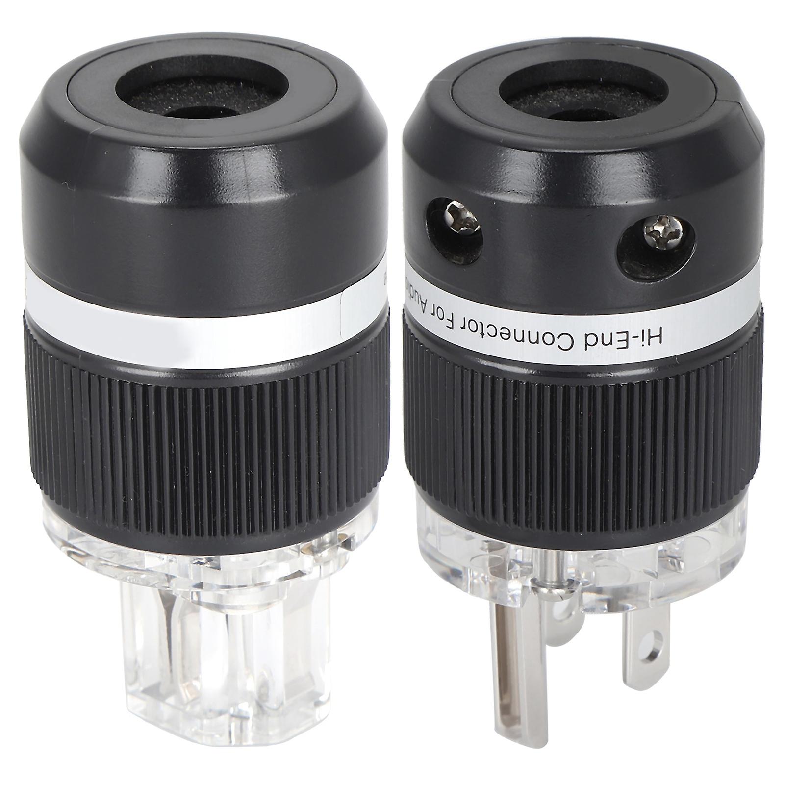 Monosaudio Power Plug Pure Copper Rhodiumplated Ac Highfidelity Power Plug 100250vm101r/f101r (male/female)