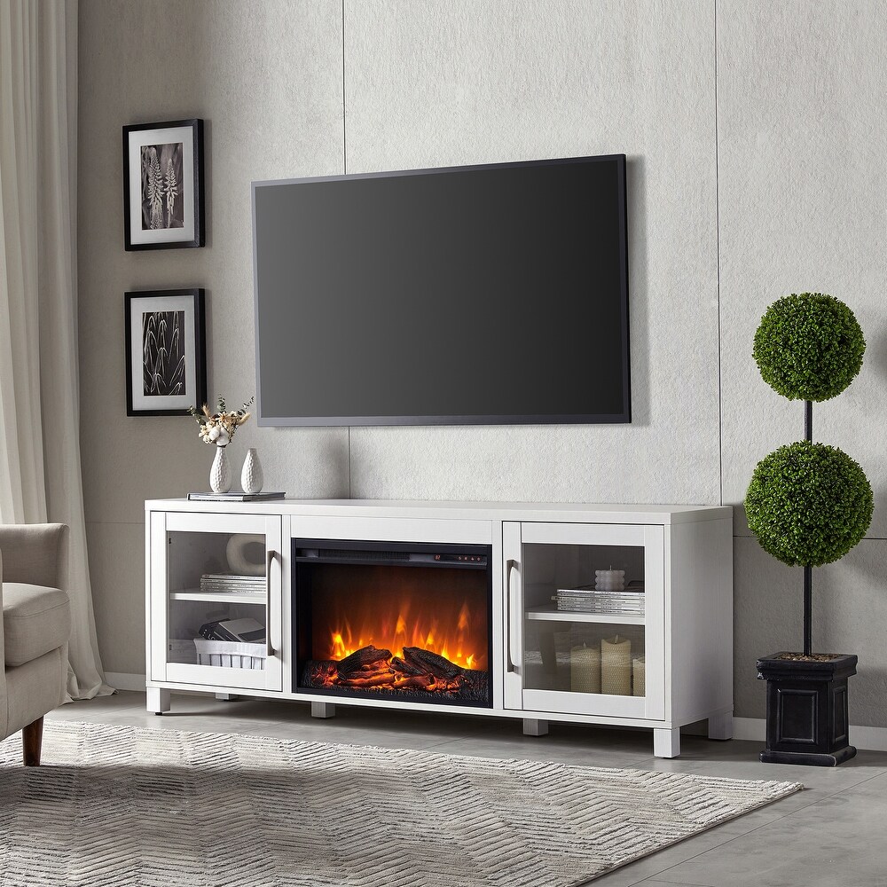 Quincy TV Stand with Fireplace Insert