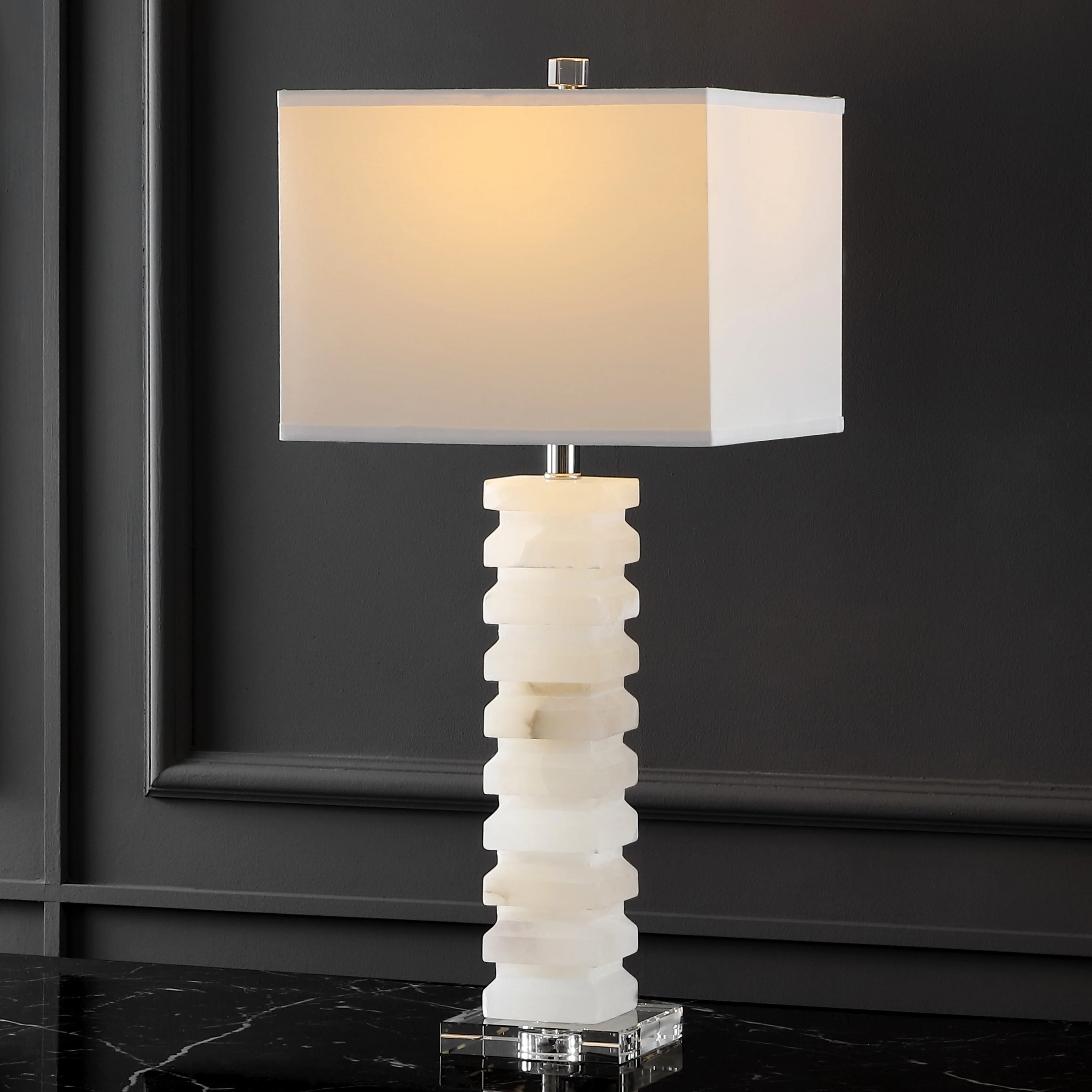 SAFAVIEH Couture Anita Alabasyer Table Lamp - 13 IN W x 13 IN D x 29 IN H