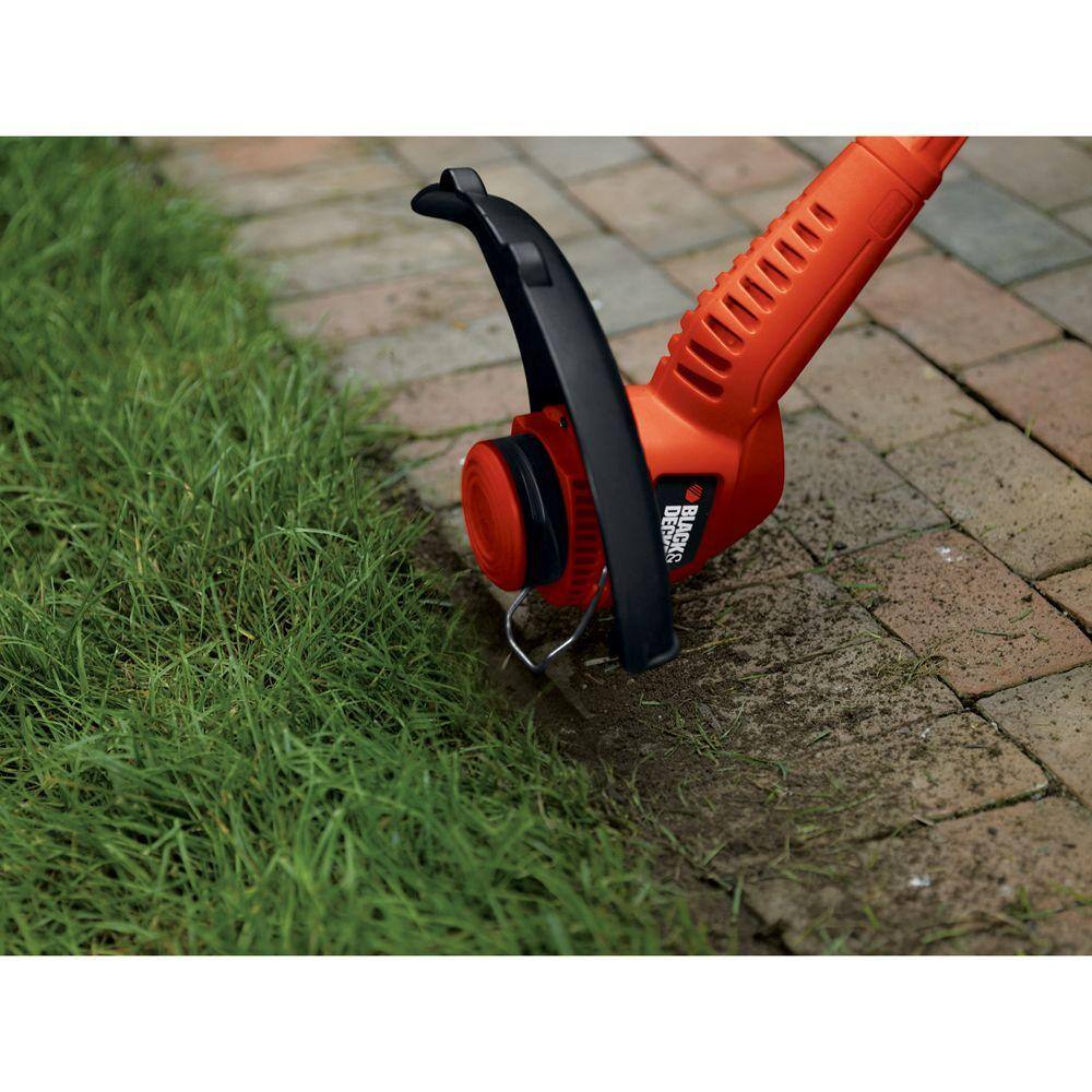 BLACK+DECKER 13 in. 4.0 Amp Corded Electric Straight Shaft Single Line 2-In-1 String Trimmer  Lawn Edger with Automatic Feed ST7700