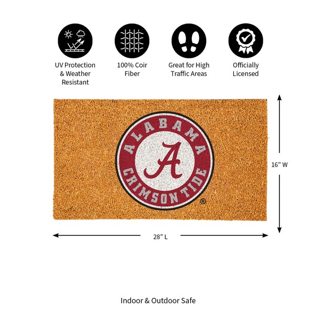 Evergreenncaaalabama Crimson Tide Logo Natural Coir 28 X 16 Inches Indoor Outdoor Doormat