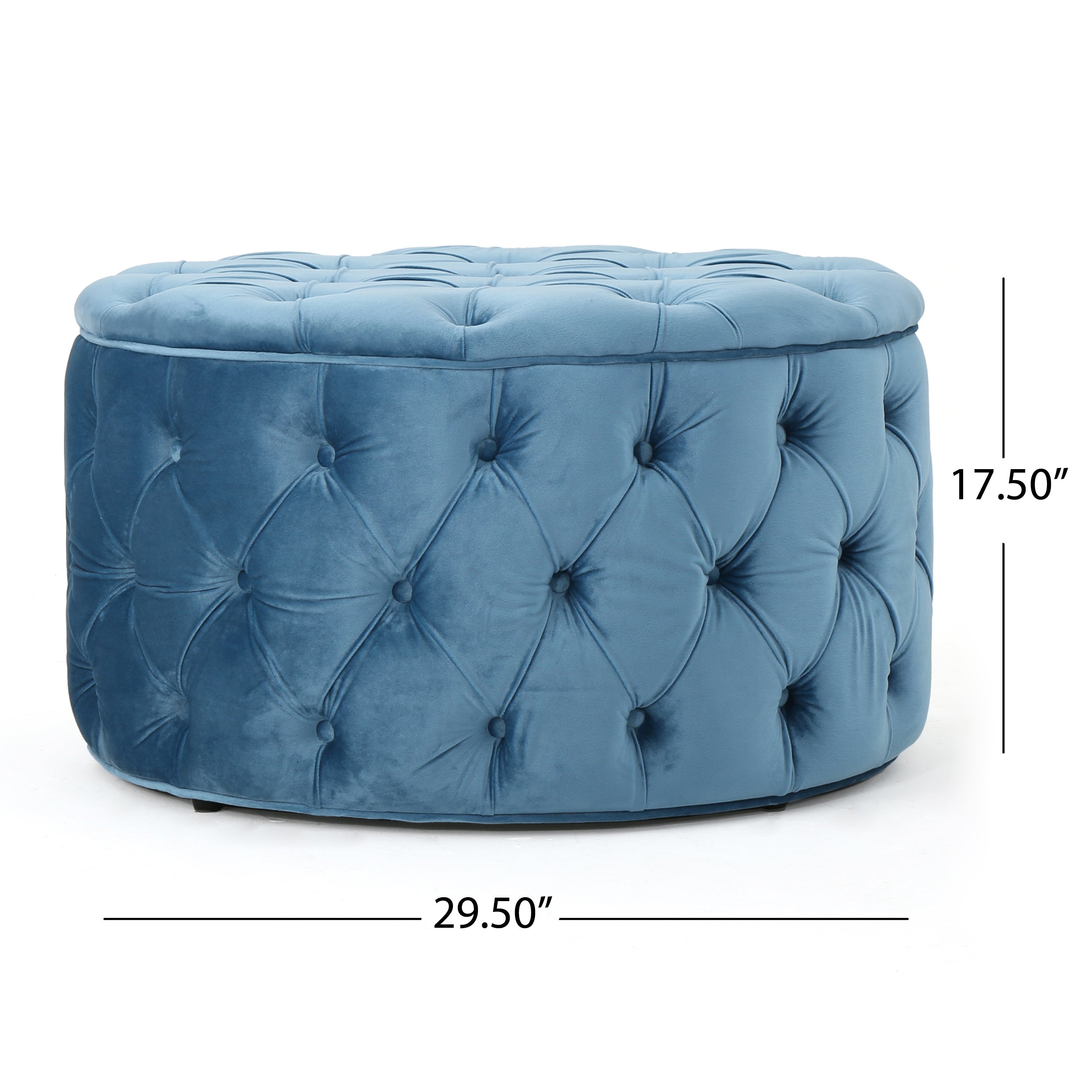 Zuma Aqua New Velvet Ottoman