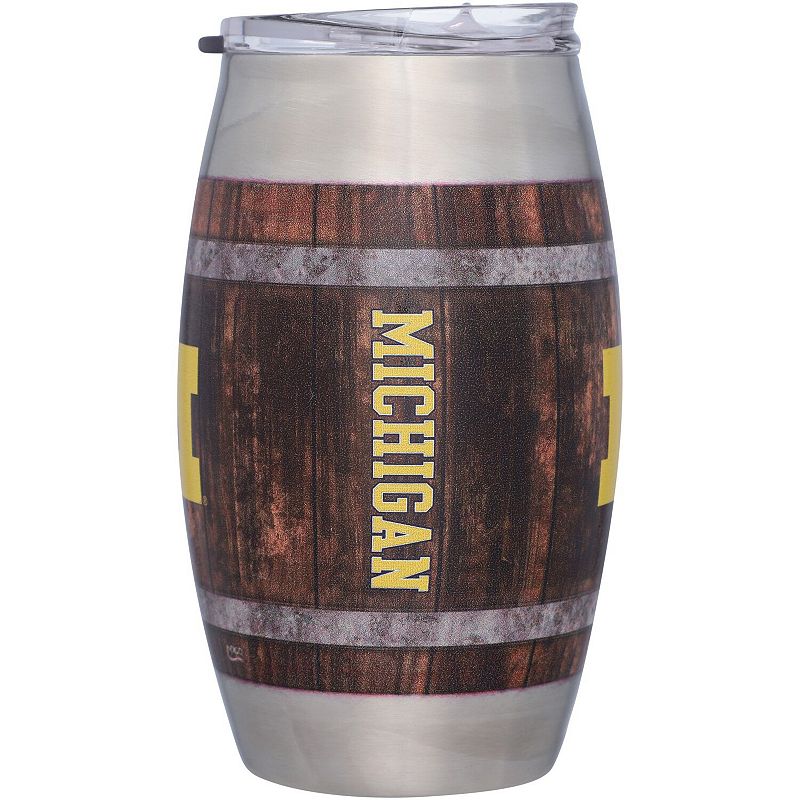 Michigan Wolverines 15oz. Barrel Tumbler