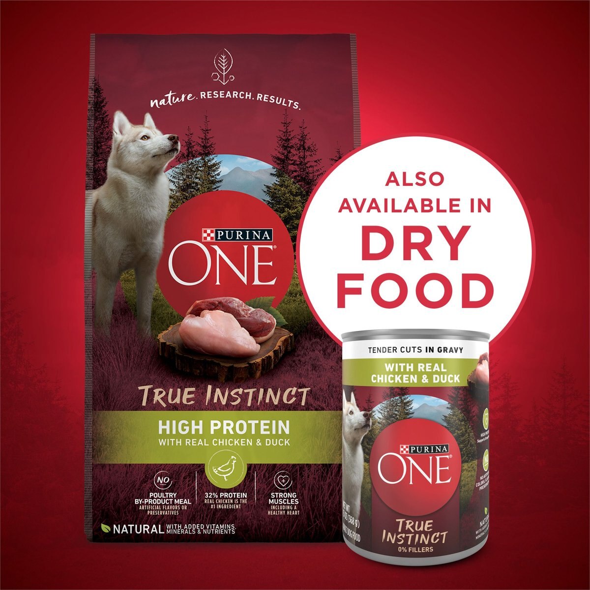 Purina ONE SmartBlend True Instinct Tender Cuts in Gravy with Real Chicken and Duck Canned Dog Food