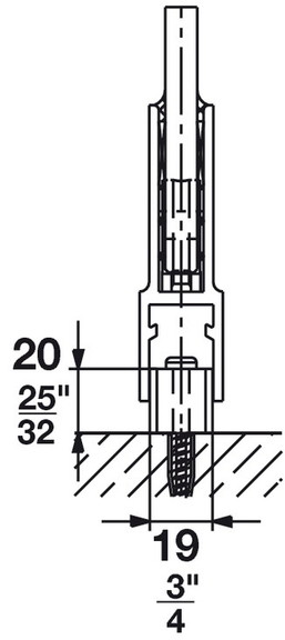 Hafele 941.20.011 Sliding door fitting  Hawa Junio...