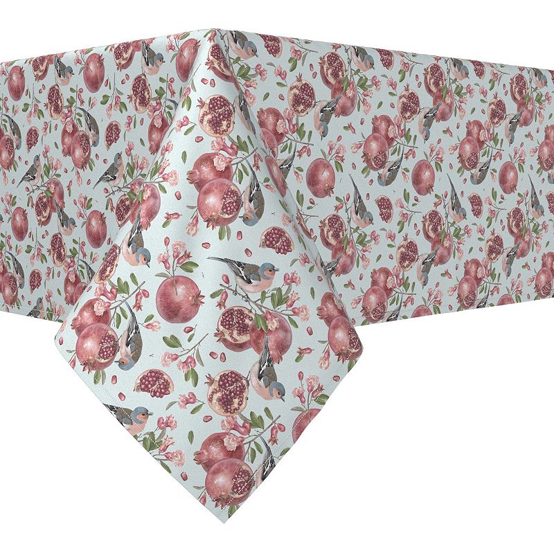 Square Tablecloth， 100% Polyester， 54x54， Pomegranate Trees and Birds