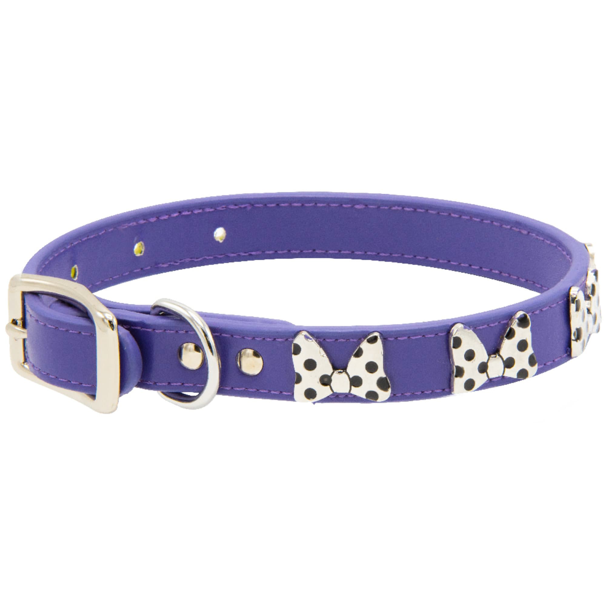 Buckle-Down Disney Minnie Mouse Vegan Leather Dog Collar， X-Small