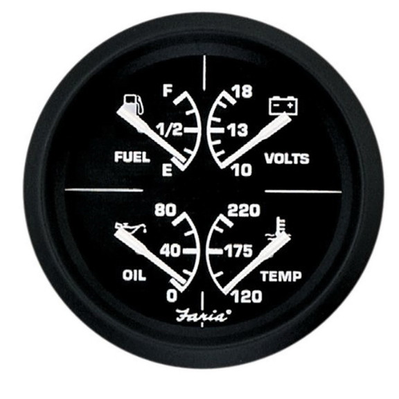 Faria 32851 Euro Multifunction Fuel Level/Oil PSI ...