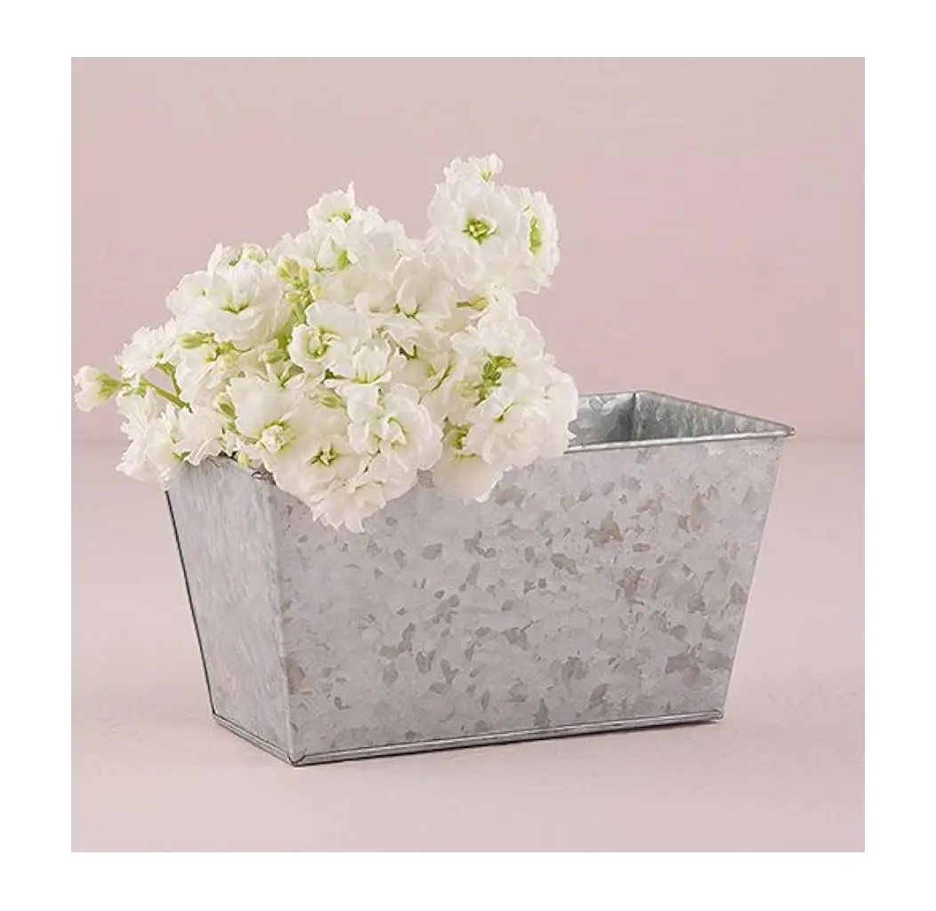 2023 Hot Seller Galvanized Antique Metal  Purpose Planter For Home and Garden Use Luxury Vase Modern Planter Bucket