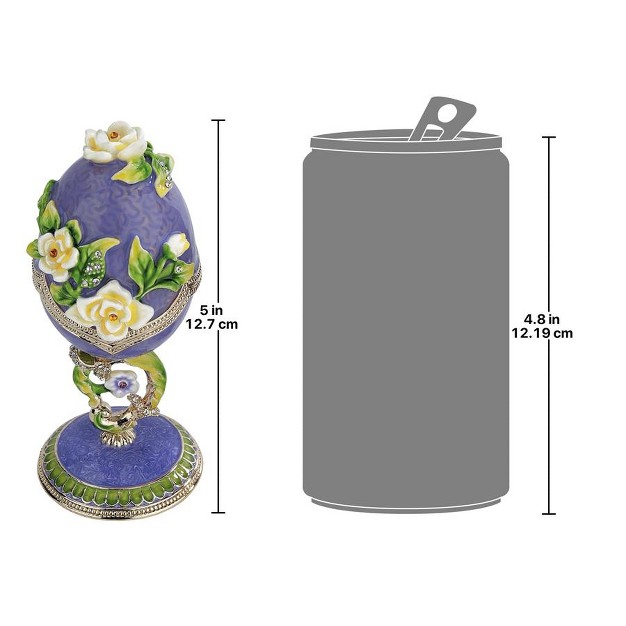 Design Toscano Spring Bouquet Collection Romanov style Enameled Egg Lavender